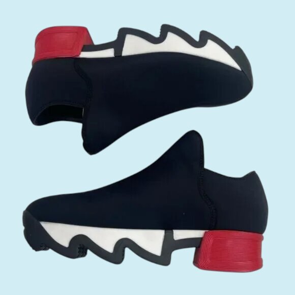 IRI NYC Wes I Sneakers Black White Red Chunky Sole Slip-On Designer Streetwear - Picture 5 of 12